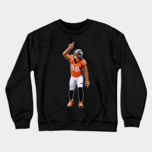 Demaryius Thomas #88 Point Up Crewneck Sweatshirt